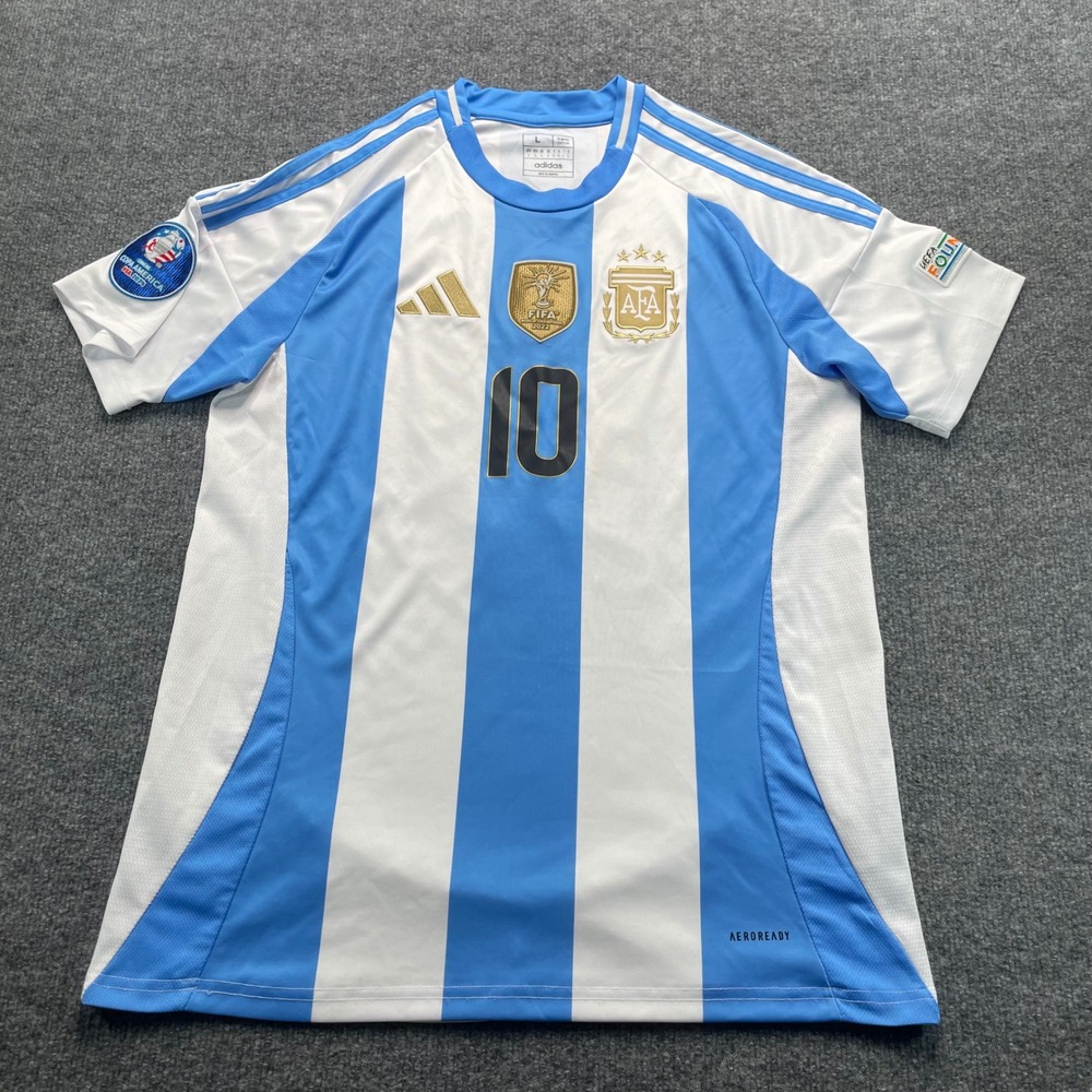 Adidas Argentina Jersey Men's Large Blue Messi 10 2024 Home World Cup